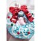 5" Glass Holiday Sweets Wreath Ornament Candy-Themed Christmas Tree Decoration